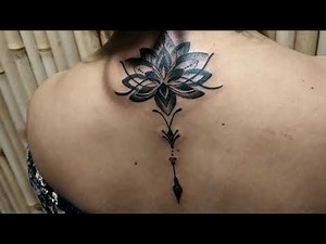 Lotus Mandala Tattoo on Back Neck | Nape of the Neck Tattoo | Lotus Tattoo | Mandala Tattoo