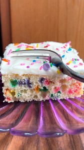 Rich, buttery, and not too sweet, this Funfetti Sheet Cake paired with slightly-tangy cream cheese frosting is seriously nostalgic perfection ✨ Recipe: handletheheat.com/funfetti-sheet-cake | Handle the Heat