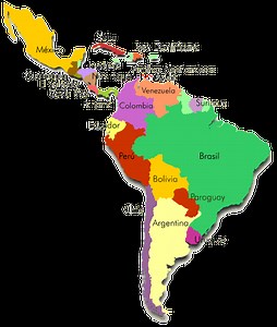 Mapa De America Latina Paises Y Capitales