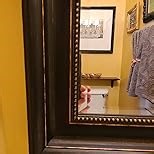 Amanti Art Bronze Bathroom Mirror for Over Sink, 28x22 Accent Bronze Narrow Rectangle Vanity Mirror, Medium Traditional Frame, Hangs Horizonally and Vertically, Bathroom Wall Decor, Beveled Edge