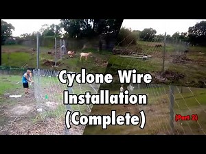 Metal Tube Post & Cyclone Wire Installation ( Complete) / Goat Farm Fence (Part 2)