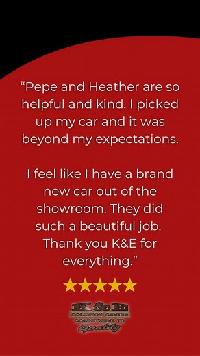 Come see why we’re the trusted collision experts. www.kecollision.com #fivestars #collisionrepair #collisioncenter #collisionrepairshop | K & E Auto Body & Collision Center