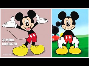 Mickey Mouse and Minnie Mouse Toon 3D Model Showcase!