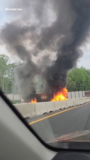 A fiery tractor trailer crash shut down lanes of Interstate 26 in Henderson County for hours on Tuesday, causing major backups in the area. Details: https://wlos.com/news/instagram/truck-fire-disrupts-i-26-west-traffic-in-henderson-county-exit-49 | WLOS ABC 13