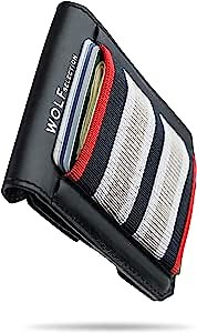 Wallet for Men with Coin Pocket - Strong Elastic for Credit Cards and Cash - Slim Mens Front Pocket RFID Wallets
