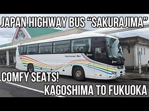 【Comfy Seats & Scenic Views!】 Riding Japan's "Sakurajima" Highway Bus | Kagoshima to Fukuoka