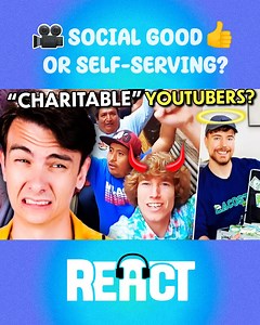 18K views · 412 reactions | We asked our reactors what they thought of these charitable #Youtubers  #React #good | REACT | Facebook