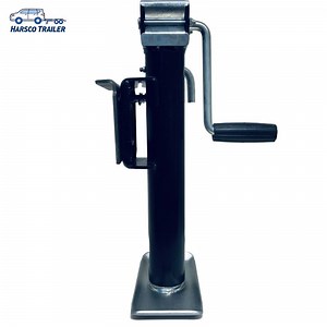 [Hot Item] 2000lbs Side Wind Round Tube with Bracket Mount Swivel Jack Stand