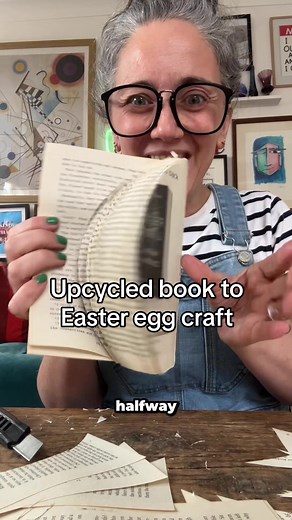 Upcycled Book to Easter Egg Craft | Handmade Home Decor