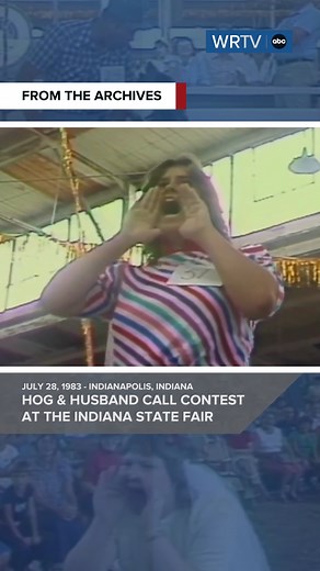 THROWBACK THURSDAY | Calling all hogs and husbands! The calling contests at the Indiana State Fair were a true test of vocal cords! #WRTV #throwbackthursday #1980s #archivefootage | WRTV