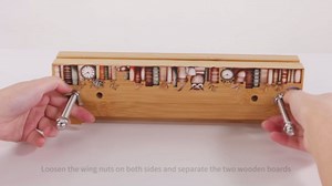 OopsifyMe Bamboo Book Press for Bookbinding, Paper Press, DIY Crafts, Multiple Hole Positions for Various Spine Sizes, Streamlined Edge, Book Binding Kits (Small Size)