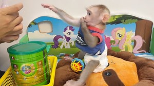 6.3K views · 171 reactions | Adorable Baby Tauch Raise One Hand To Request Mom For Bottle Milk | Monkey Daily | Facebook