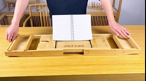 Bathtub Tray Bathtub Shelf Extendable Bathtub Shelf with Bamboo Bookshelf and soap Tray 1 or 2 Person Bath and Bed Tray