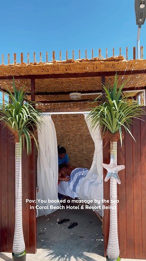 Relaxation meets serenity at Coral Beach Hotel and Resort Beirut, where the soothing sound of the waves enhances your massage experience with The Home Spa! Book your session at resort reception or by calling 03998808#coralbeachbeirut #beirut #lebanon #massage #sea #wellness | Coral Beach Hotel & Resort