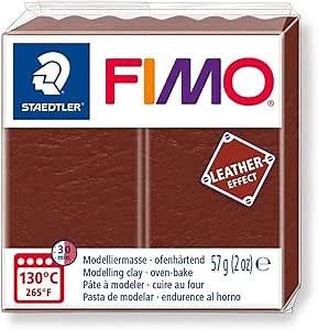 STAEDTLER Fimo Leather-Effect Oven-Hardening Modelling Clay Colour Nut 8010-779