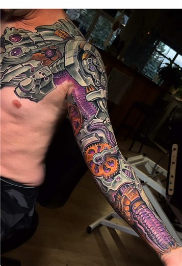 Cyborg Arm Sleeve: Unveiling Biomechanical Ink Design