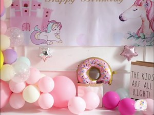 Unicorn Party Decorations, Unicorn Theme Birthday Party Supplies for Girls with Unicorn Balloons Garland kit, Unicorn Backdrop, Unicorn Foil Balloons