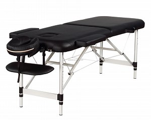 [Hot Item] Foldable 2 section Aluminium Massage Table Round Corner Leather Massage Bed Equipment Furniture Table for Beauty,Salon (ZG28-010)