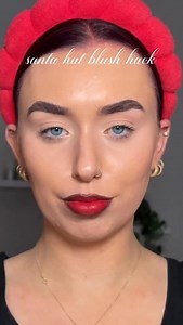 19K views · 73 reactions | santa hat blush hack PRODUCTS @rarebeauty blush and liquid highlighter #makeup #blush #blushhack #christmas #christmasmakeup #creativemakeup | Emma Farrell Beauty | Facebook