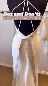 When it comes to your wedding day, details matter! So don’t settle for a messy, haphazard bow. Instead, take some time to learn how to tie a bow in a way that makes it lay flat, and stay structured. There are tons of ways to make that happen, but this one is one of our favorites 🎀 If you have a sash, a belt, or any other bow detail that needs tying on your wedding day — be sure to save this video and send it to your bride squad 👰‍♀️ #bow #weddingdress #tipsandtricks #bridetobe #engaged #weddin
