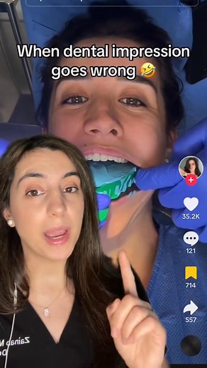 How to avoid gagging at the dental office! #dentist #dentalimpression #braces #smilemakeover #veneers #greenscreenvideo | Tooth Wisdom