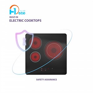 [Hot Item] ODM 3 Burner Built-in Ceramic Hob/Ceramic Glass-Hob in 60cm for Any Pots Power 6200W