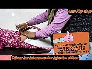 How to give an girl back side hip diclofenac (I.m) intramascular injection videos।