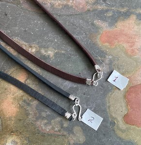 Sterling Silver Deerskin Leather Necklace Cord: 5mm Wire Wrapped S-hook - Etsy