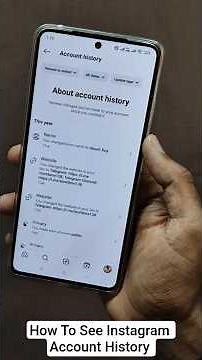 How To See Instagram Account History | How To Check Instagram Account History