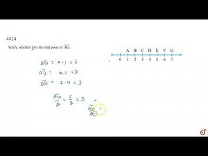 Verify, whether D is the mid point of AG....
