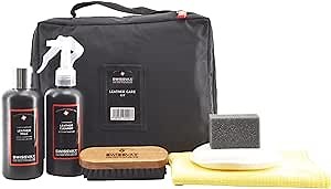 SWISSVAX Leather Care KIT, Interior Leather Cleaner, Cleaning Brush, Microfiber Towel and Leather Milk