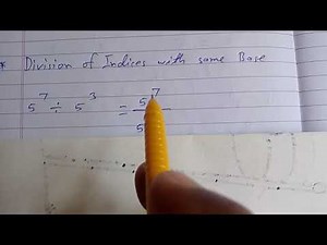 multiplication and division of indices with same base