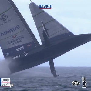 ICYMI: American Magic takes flight before capsizing 😱 Stream the America's Cup on Kayo. #pradacup #americascup #sailing | Kayo Sports