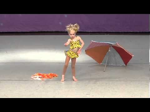 Emily Carey Premiere Dance Yellow Polka Dot Bikini