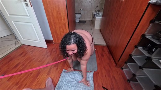 Degraded whore on a leash sucking my cock and jerking me off while barkingFull video -> https://t.co/dC0I1bwtqgFt. @ColoredFuckPig #blowjob #handjob #interracial #pov #humiliation #leash #degrading #bark #bbw #bigtits #bigboobs