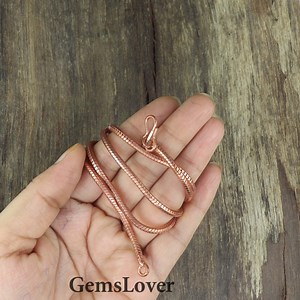 Snake Pure Copper Chain , Handmade Copper Chain, Top Quality Copper Jewelry, Authentic Copper Chain, Wire Wrapped Jewelry - Etsy