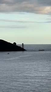 Big cruise ship leaving Falmouth tonight, caught it passing St Mawes Castle | Cornish drone photography