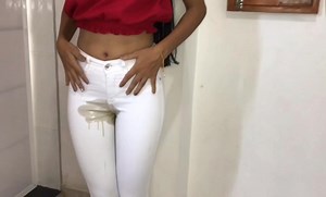 Wets her pants