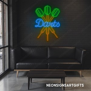 Darts Neon Led Light Sign, Custom Colorful Dart Led Sign, Triple Darts Throw LED Light Dartboard Art Neon Sign Bar Club Game Room Wall Decor - Etsy