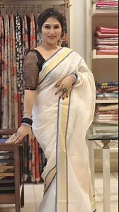 4K views · 35 reactions | Our beautiful model Roshan Mathew John in Onam shoot mode WhatsApp @9847063612⁩ to purchase #NRIFest #czarinaboutique #designersarees #tussar #tussarsilk #printedtussar #trivandrumshopping #trivandrumboutiques #designerboutique | Czarina-The Designer Wear Boutique | Facebook