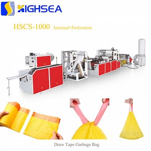 [Hot Item] HDPE LDPE PLA String Ribbon One Line Corn Starch Draw Type Bag Making Machine