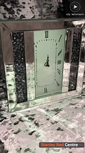 Beautiful Crushed Glass Table Clock LIMITED STOCK ONLY £39 normally priced at £59 call us on 01207 239700 or call into store to secure yours | Stanley Bed Centre | Facebook