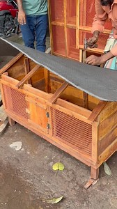 Installing plastic mats in the chicken house roof #chicken #chickencoop #woodworking #pet | Abid Agro
