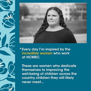 NCMEC celebrates Women’s History Month. Staca Shehan joined the National Center for Missing & Exploited Children in 1999 and is the vice president of the Analytical Services Division. She is responsible for the leadership of NCMEC’s missing child & data analytics team, child sex trafficking team, sex offender tracking team, and child sex trafficking recovery services team. #WomensHistoryMonth #IWD2024 #SheInspiresMe | National Center for Missing & Exploited Children