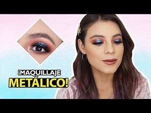 MAQUILLAJE AZUL METÁLICO