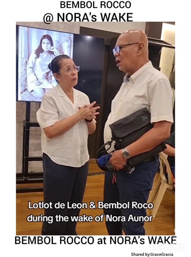 Bembol Rocco at Nora Aunor's Wake Ceremony