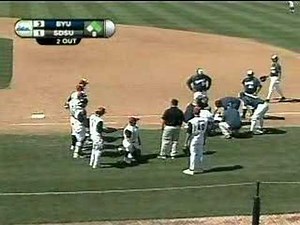 Close Call On The Diamond