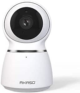 AKASO WiFi Camera, 1080P HD IP Wireless Security Camera with Auto Motion Tracking, Panoramic Navigation,3D Positioning, Pan/Tilt Remote Control, Motion Detect, Two-Way Audio, Card/Cloud Storage (P50)