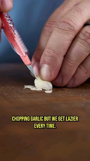 We chop garlic, but get lazier every time! How do you cut your garlic?! Knife seen here : Masutani Kokuryu Santoku 165mm Find us and our knives on our website, link in bio. | Sharp Knife Shop