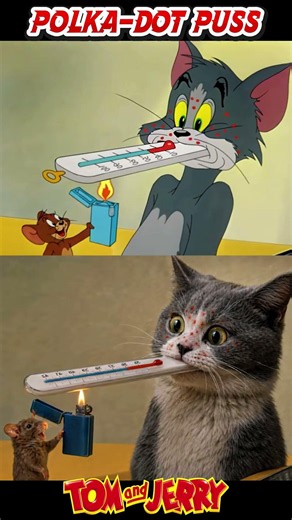 Tom and Jerry Cartoon | Polka Dot Puss Parody AI #shorts